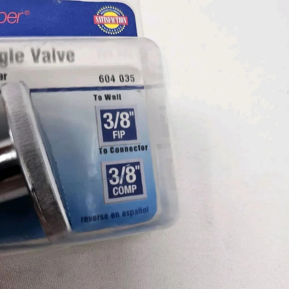 NEW Master Plumber Water Supply 1/4 Turn Angle Valve 604‎ 035 2005
